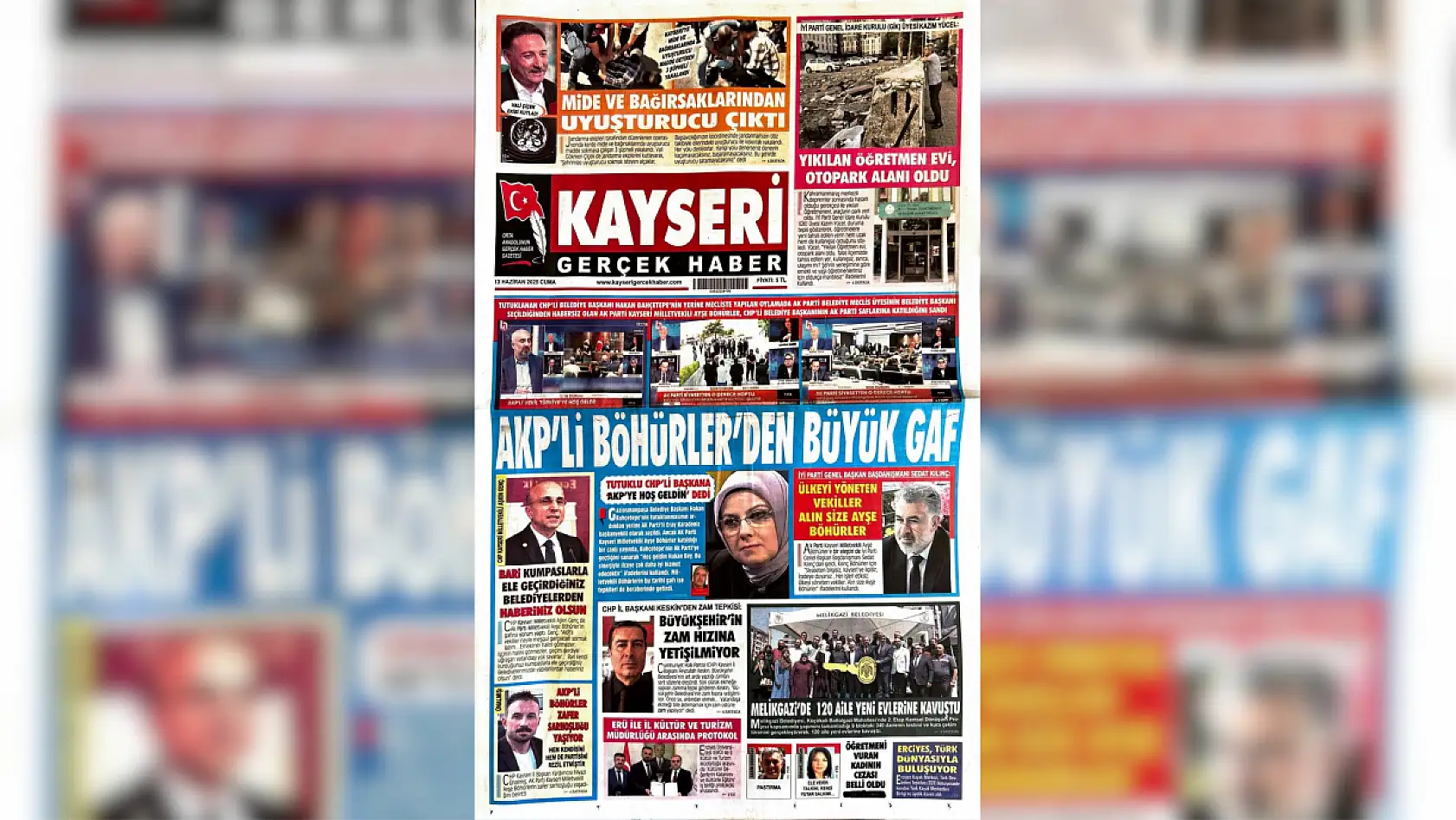 Kayseri yerel basını 13 Haziran'a hangi manşetlerle çıktı? İşte öne çıkanlar...