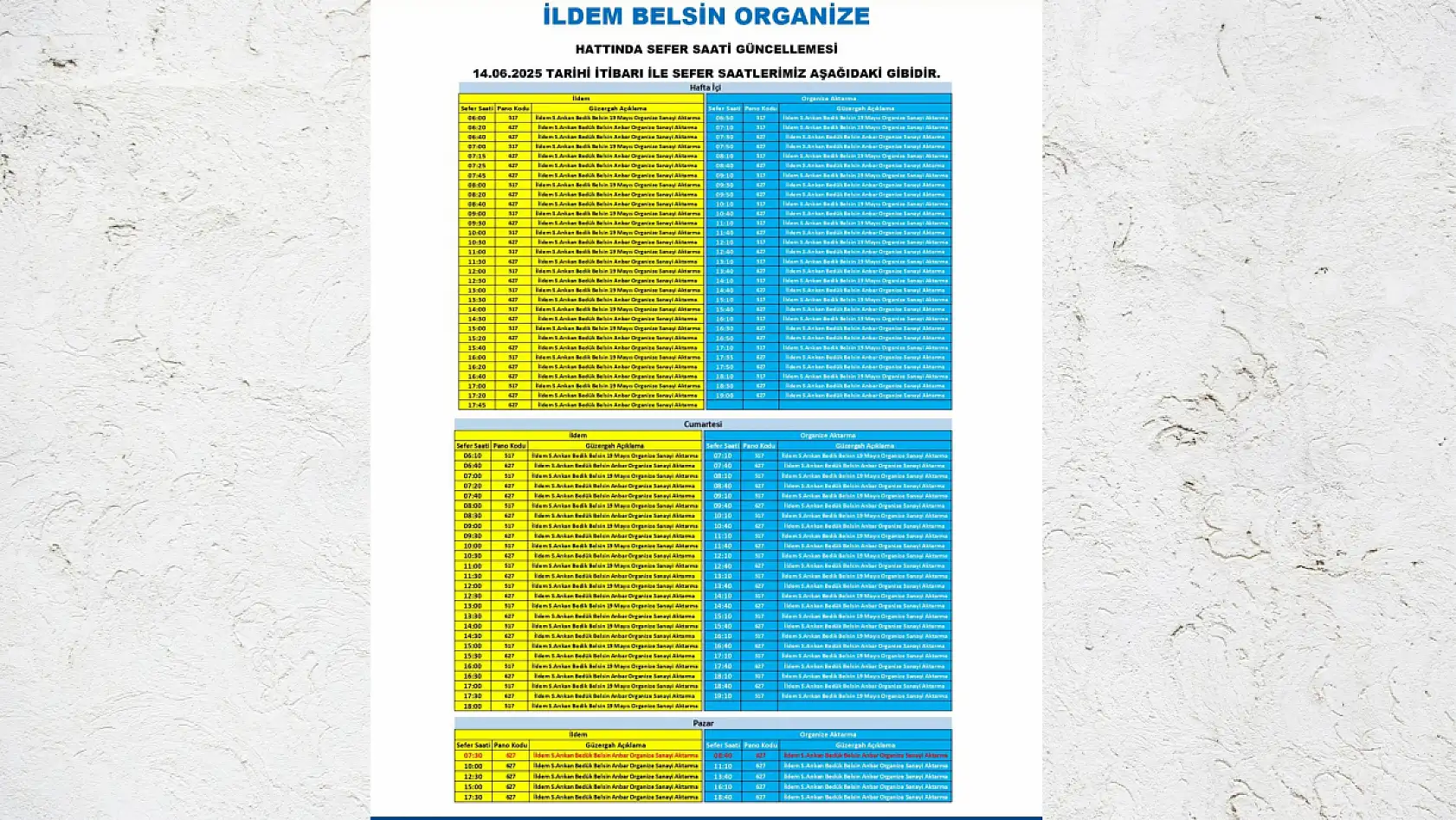 Kayseri'de toplu ulaşım düzenlemesi: Hacılar, Talas, Belsin, Organize, Fakülte çok sayıda güzergahta değişiklik yapıldı!