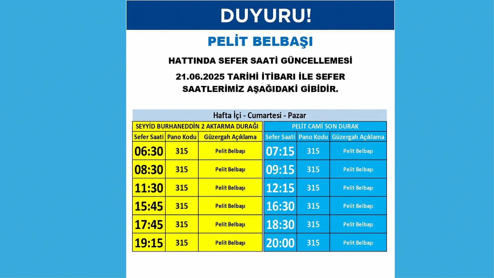 Kayseri'de toplu ulaşım düzenlemesi: Erkilet, Talas, İncesu çok sayıda güzergahta değişiklik yapıldı!
