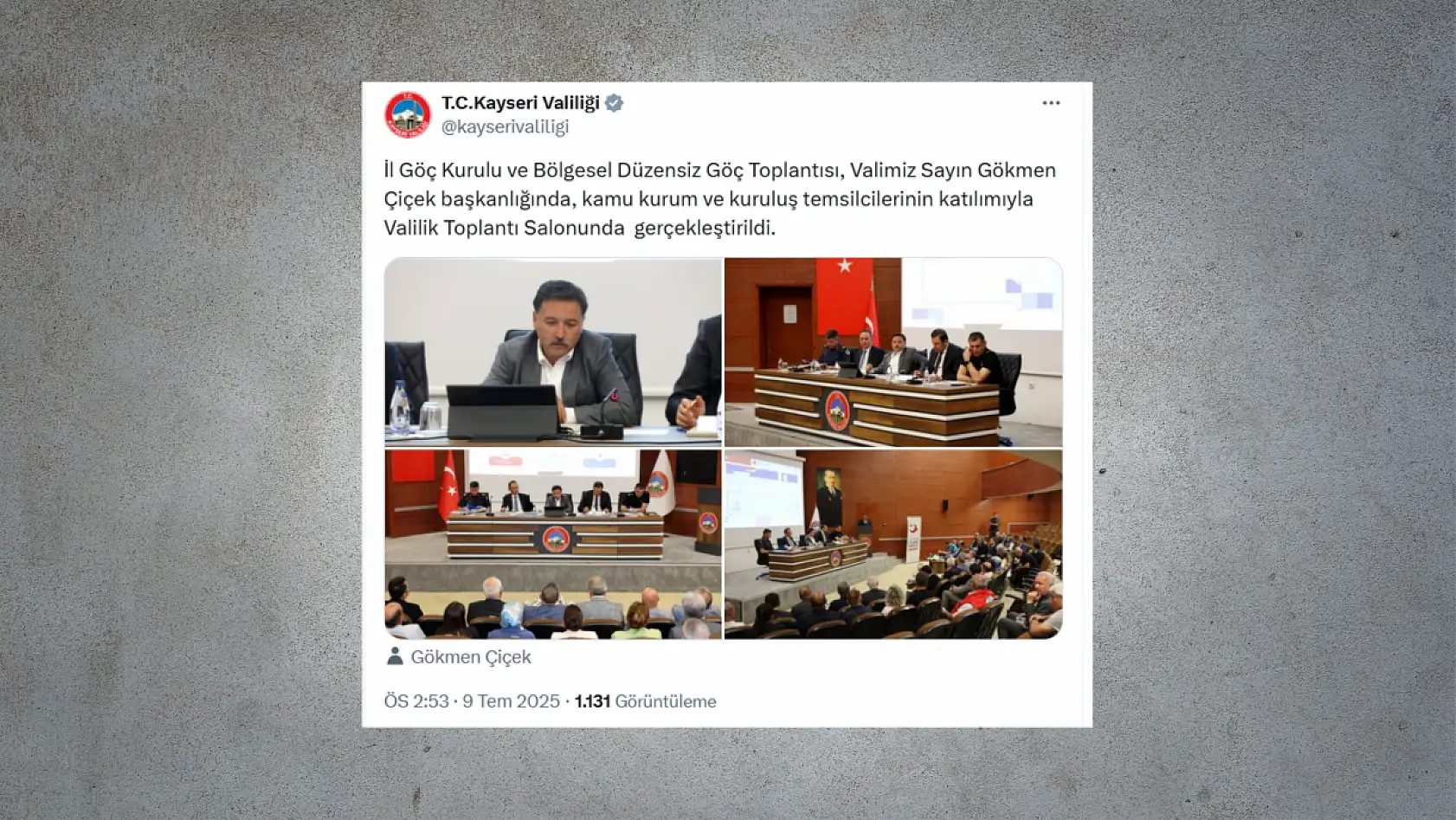 Kayseri'de sosyal medyada bugün neler konuşuldu? Gündemden öne çıkanlar (9 Temmuz)