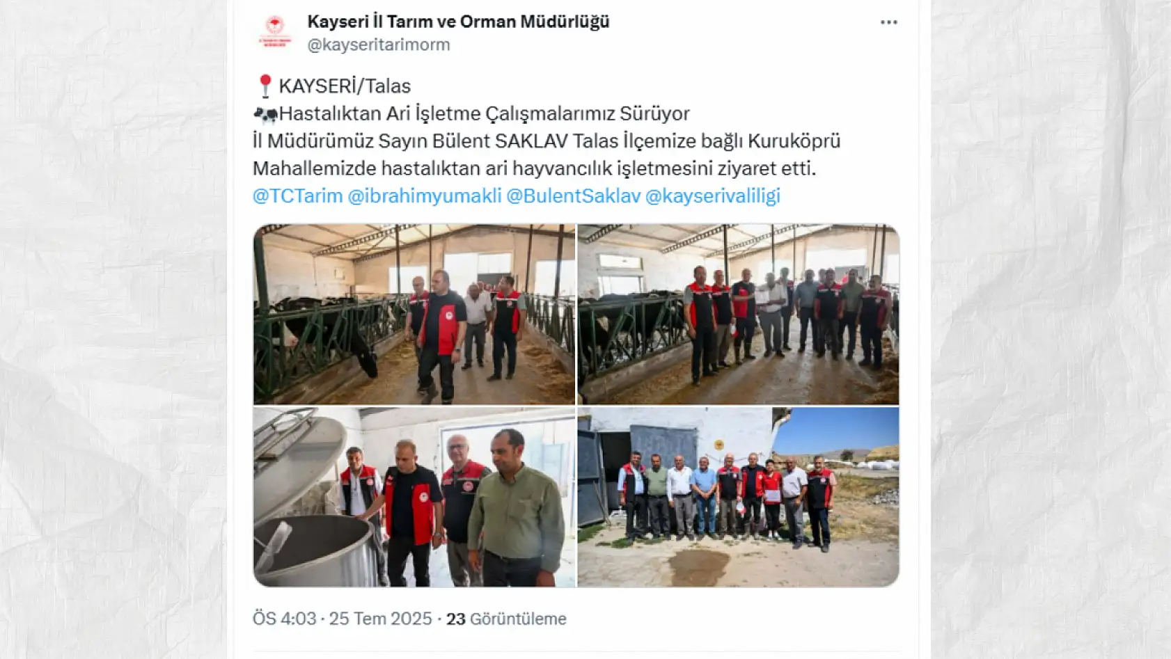 Kayseri'de sosyal medyada bugün neler konuşuldu? Gündemden öne çıkanlar (25 Temmuz)