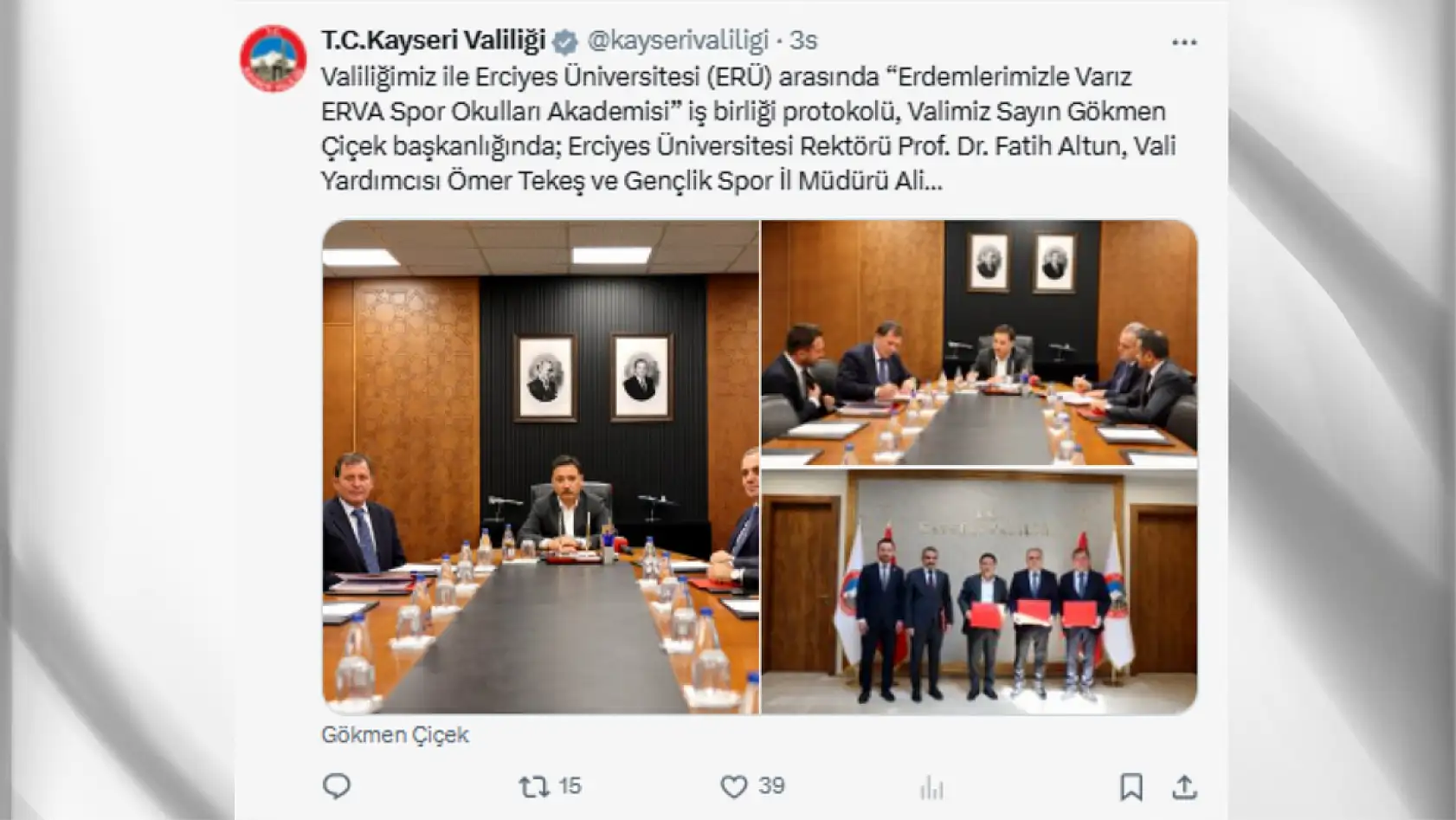 Kayseri'de bugün neler paylaşıldı? Sosyal medyada öne çıkan gelişmeler!