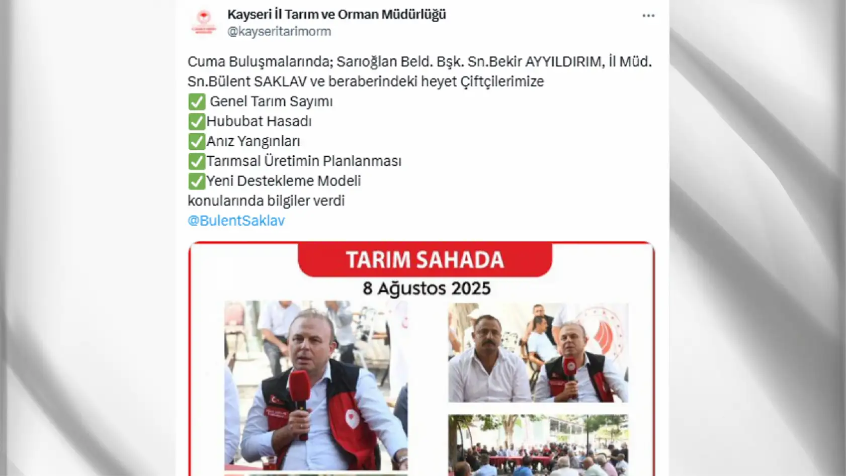 Kayseri'de bugün neler paylaşıldı? Sosyal medyada öne çıkan gelişmeler!