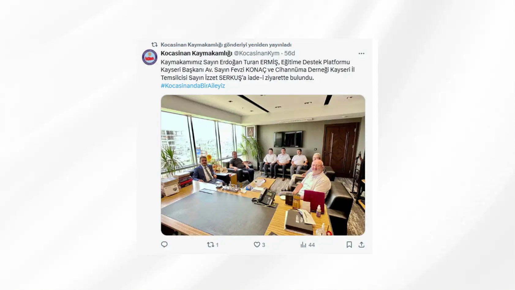 Kayseri'nin sosyal gündeminde bugün neler yaşandı? İşte öne çıkanlar...