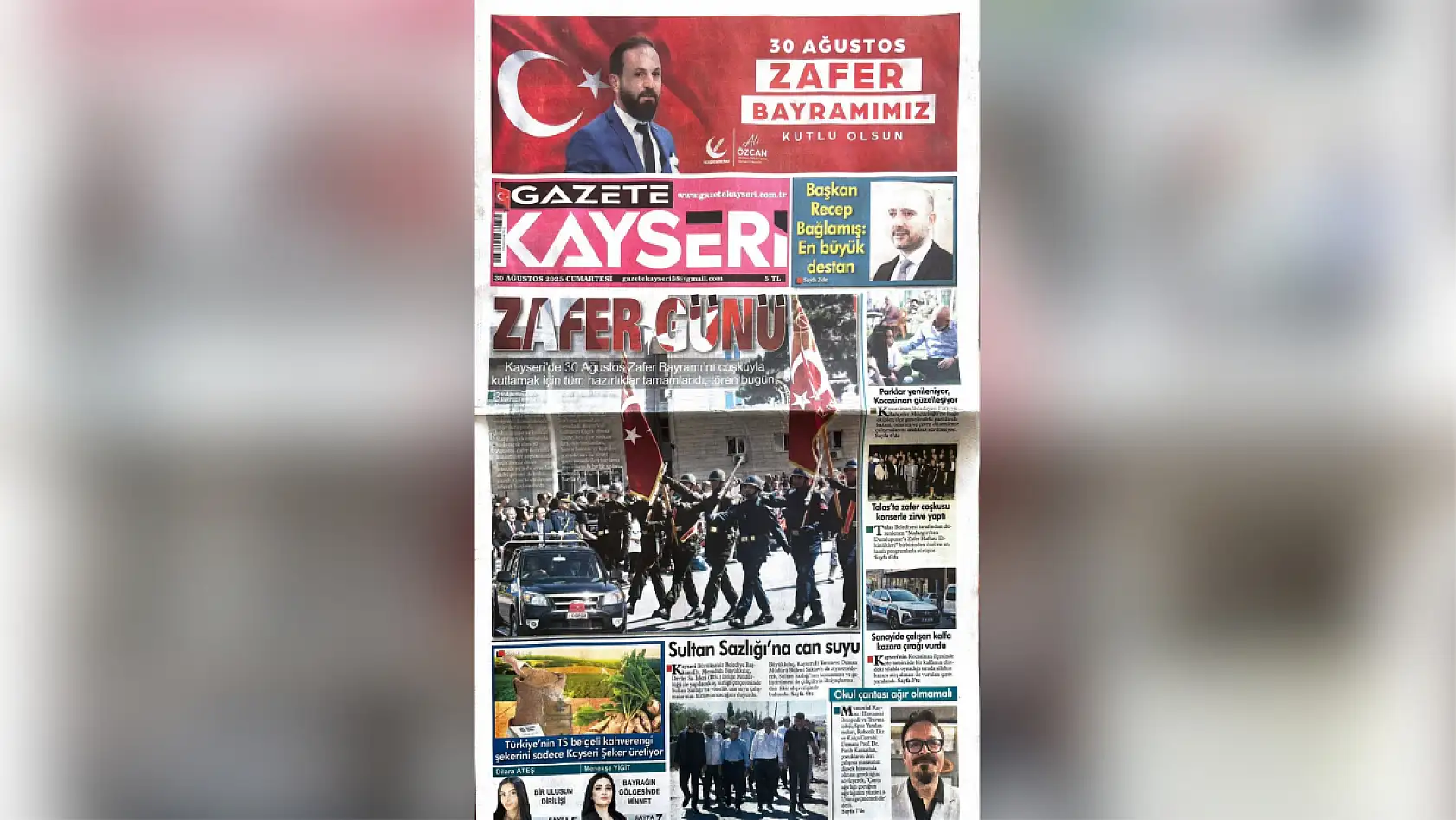 Kayseri yerel basını 30 Ağustos'a hangi manşetlerle çıktı?