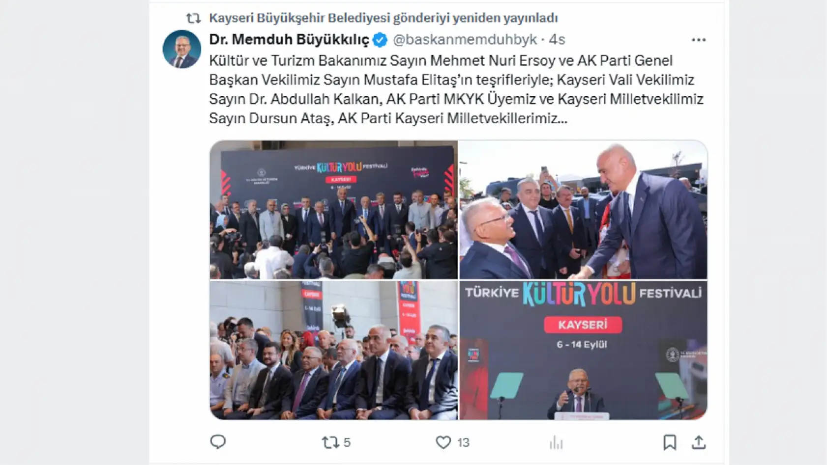 Kayseri'nin sosyal medya gündeminde öne çıkanlar (5 Eylül)