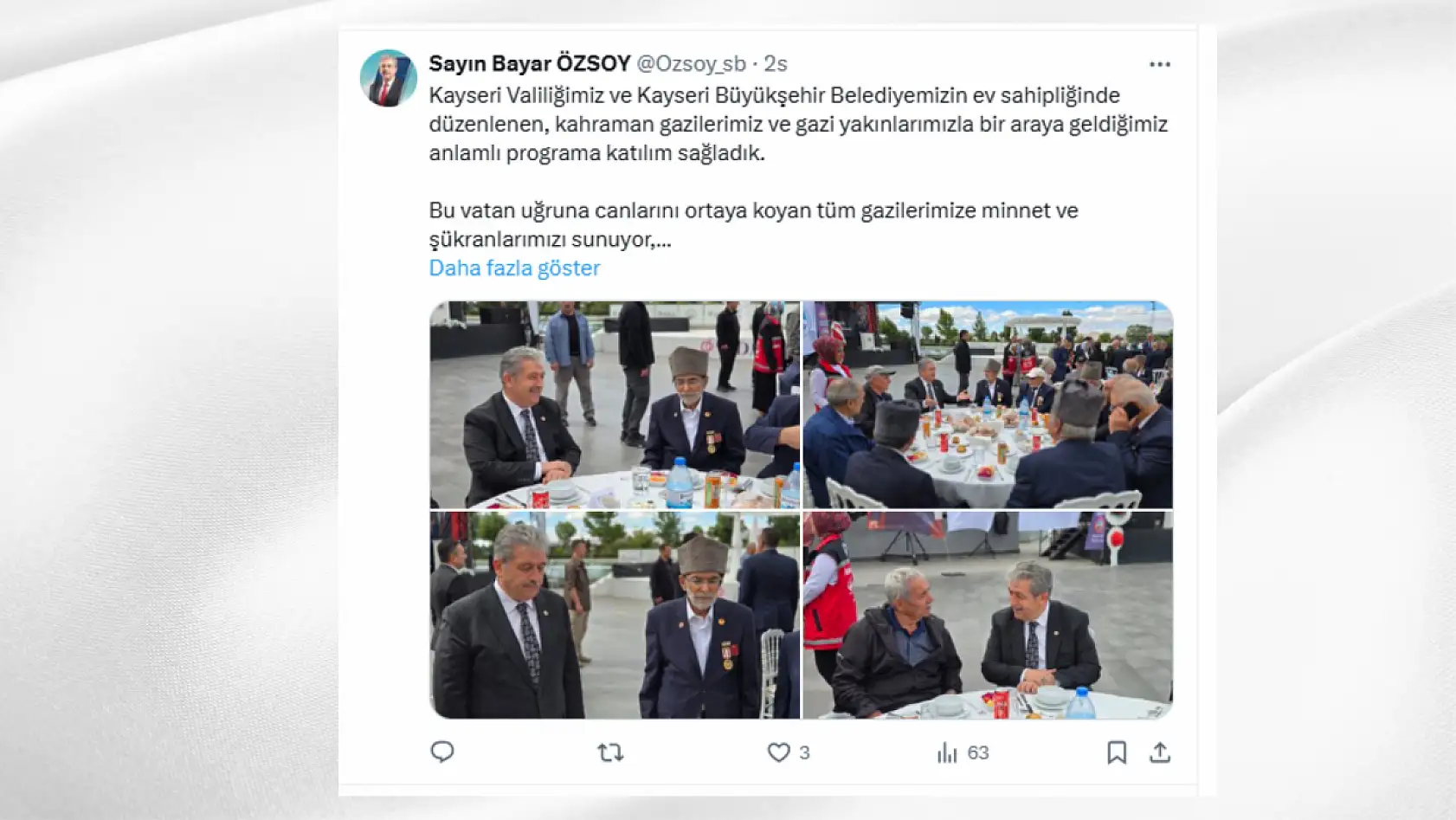 Kayseri'de sosyal medyada öne çıkanlar (19 Eylül)