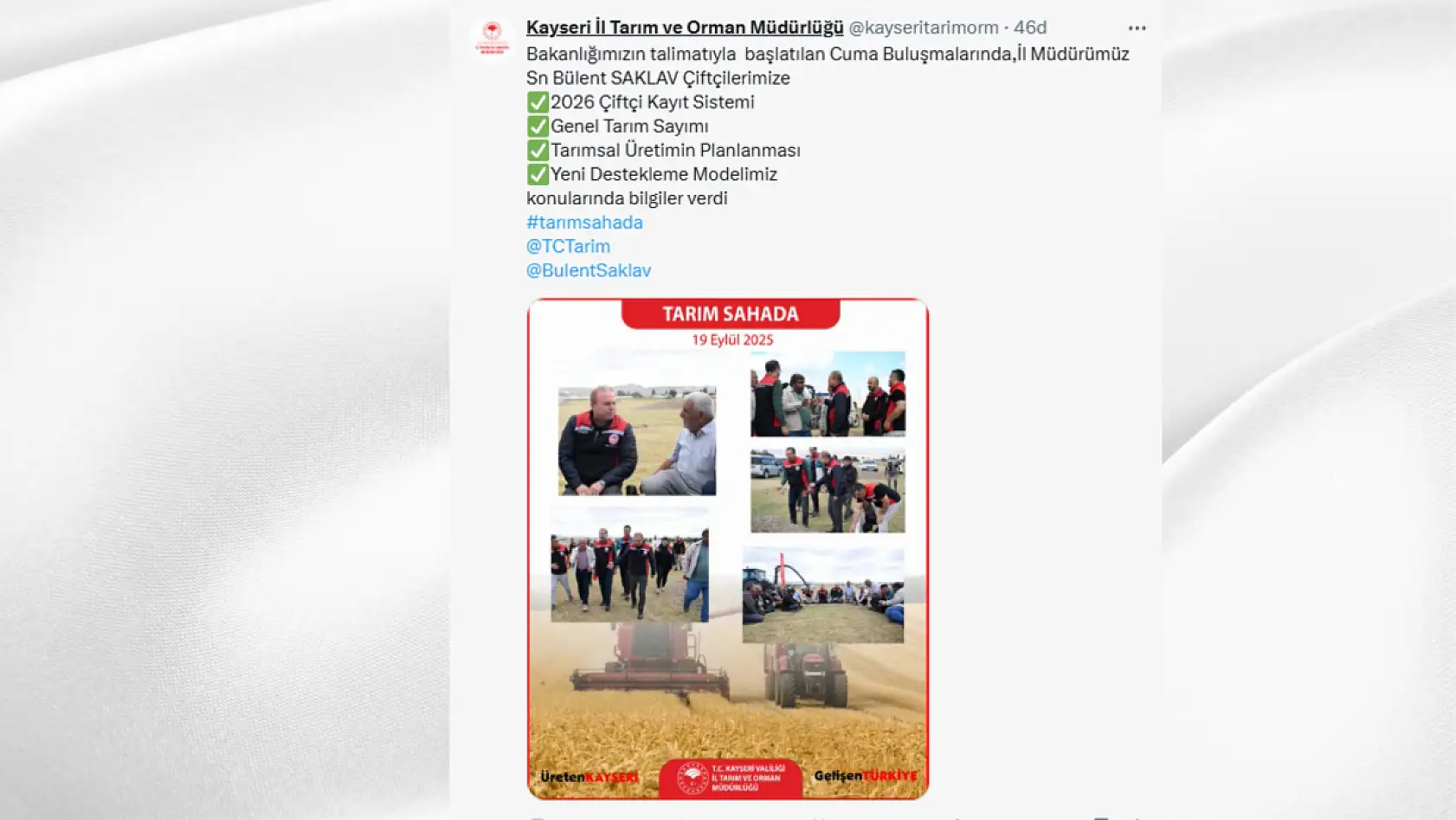 Kayseri'de sosyal medyada öne çıkanlar (19 Eylül)