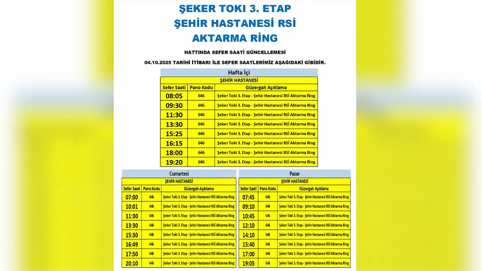 Kayseri'de 12 otobüs hattında sefer saati ve güzergah değişikliği gerçekleştirildi!