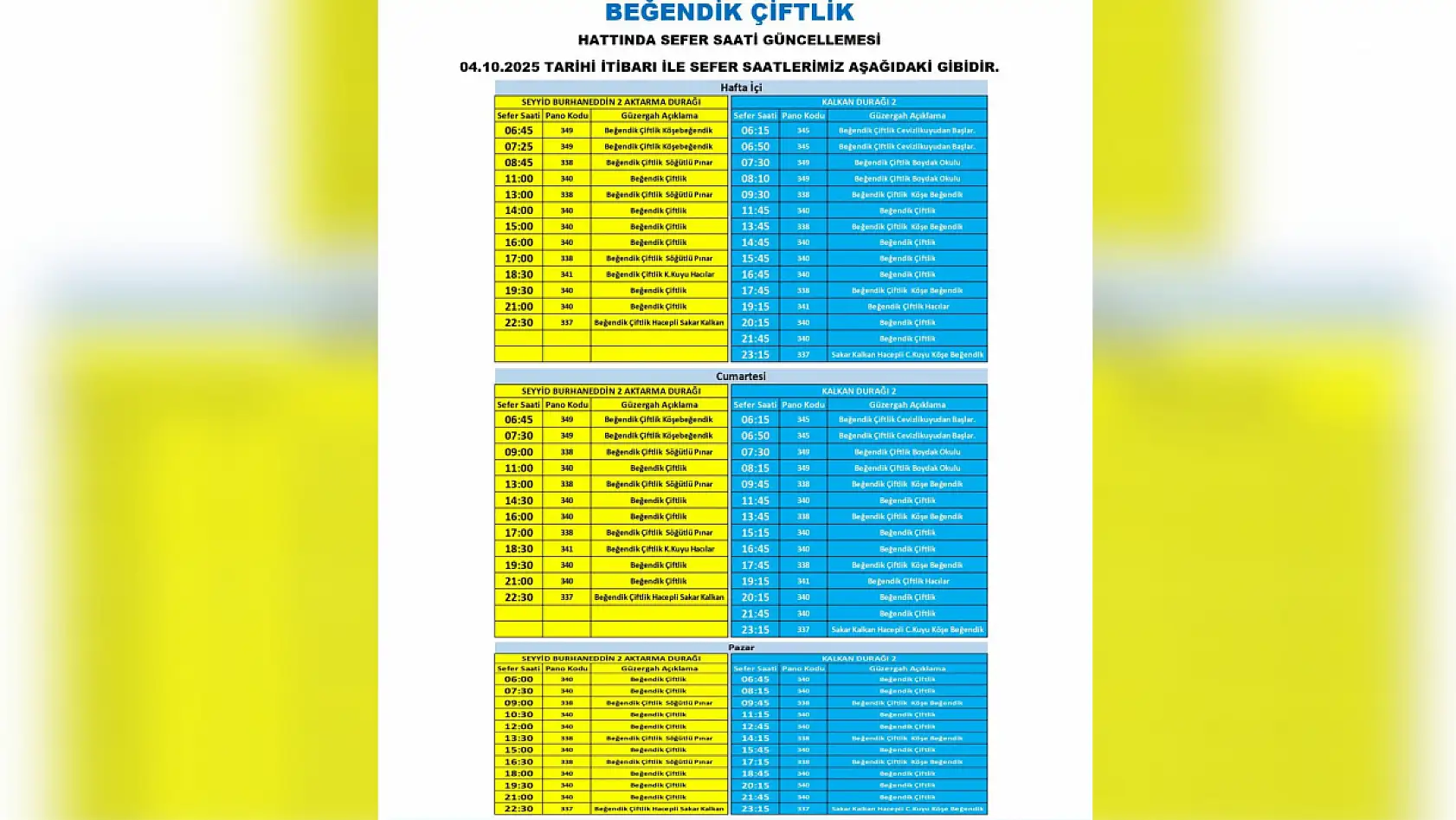 Kayseri'de 12 otobüs hattında sefer saati ve güzergah değişikliği gerçekleştirildi!