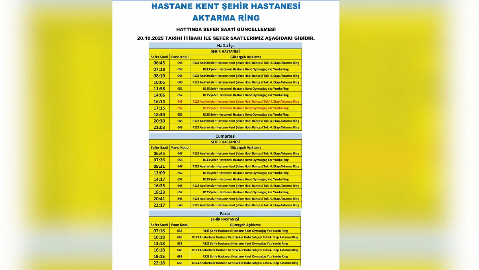 Kayseri'de 12 toplu taşıma güzergahında kritik değişiklik: Sefer saatleri güncellendi!