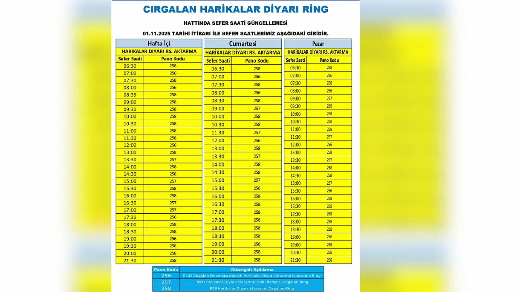 Kayseri'de otobüs seferler saatleri değişti: Hangi güzergahlar etkilenecek? (1 Kasım 2025 Cumartesi)
