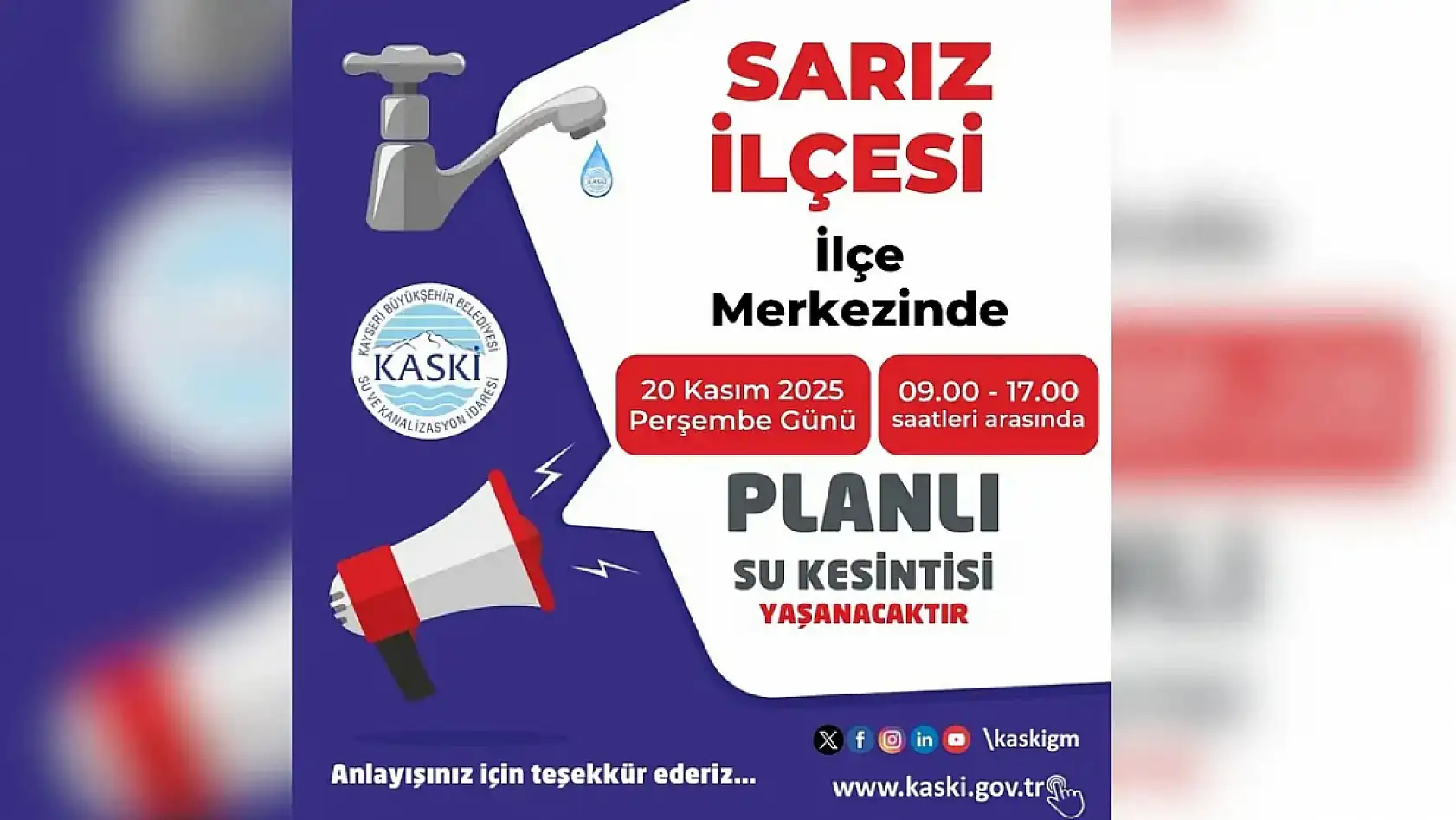 Kayseri'den kısa kısa: Asayiş, Vekil Cıngı, Yahyalı, Su kesintisi, Kayserispor...