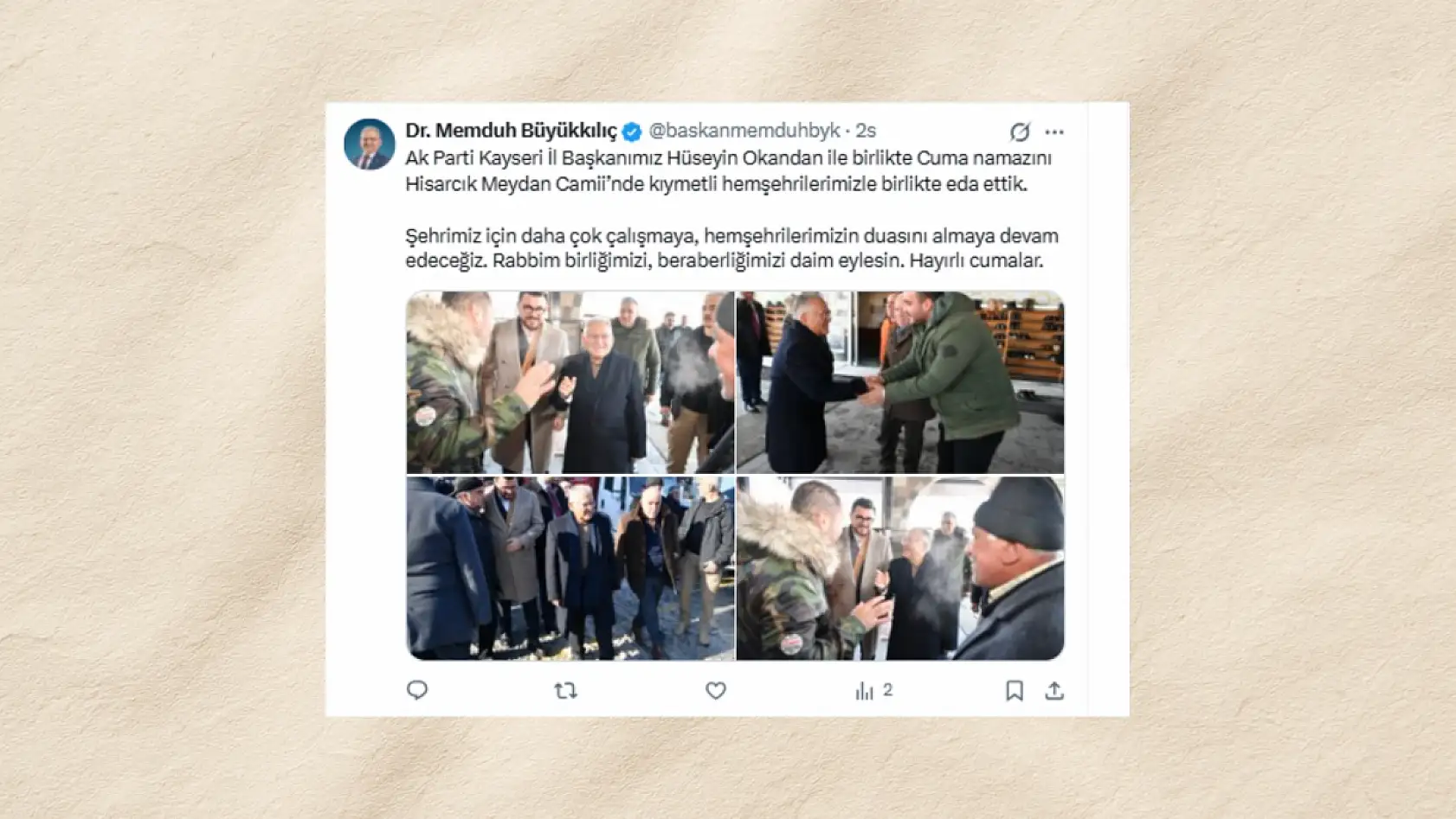 Sosyal medya platformlarında Kayseri bugün nasıl yer aldı? (2 Ocak Cuma)