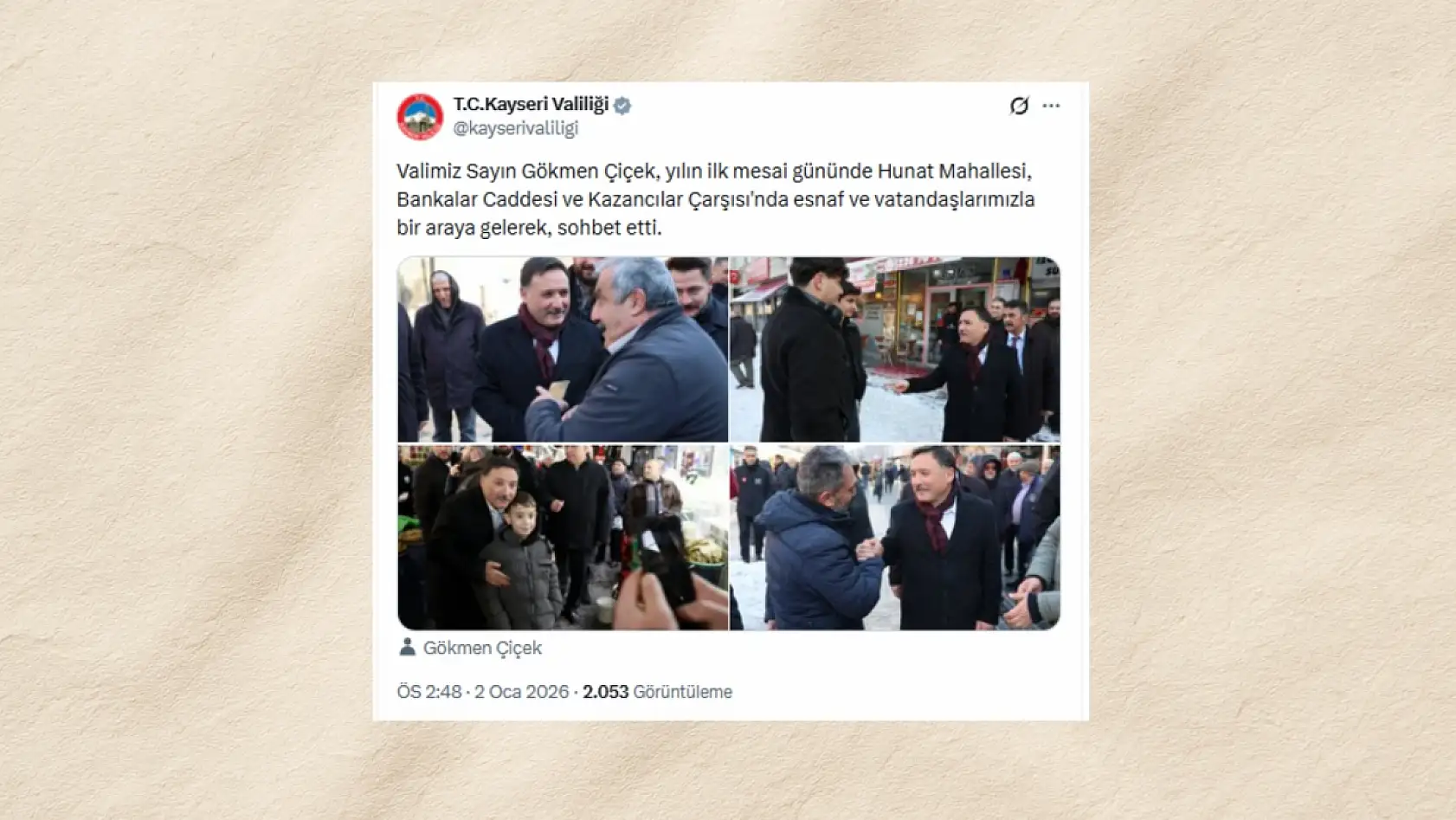 Sosyal medya platformlarında Kayseri bugün nasıl yer aldı? (2 Ocak Cuma)