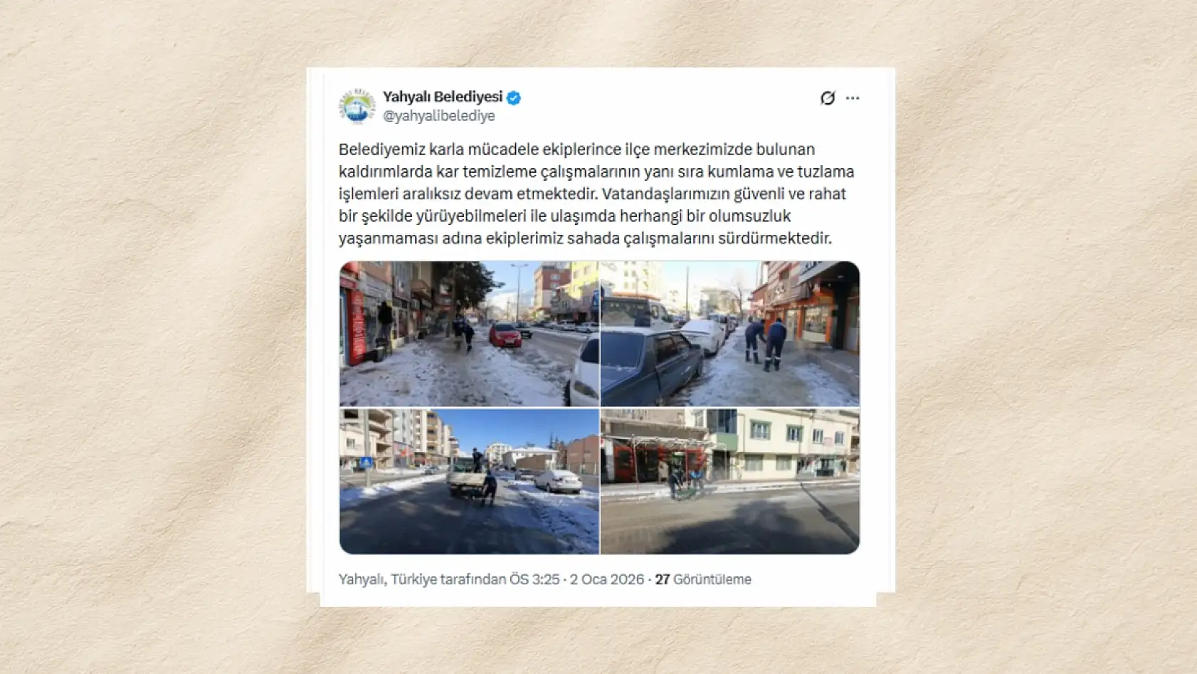 Sosyal medya platformlarında Kayseri bugün nasıl yer aldı? (2 Ocak Cuma)