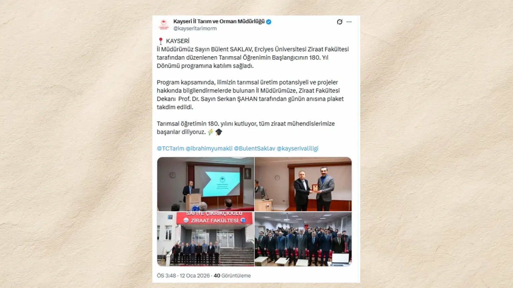 Sosyal medya platformlarında Kayseri bugün nasıl yer aldı? (12 Ocak Pazartesi)