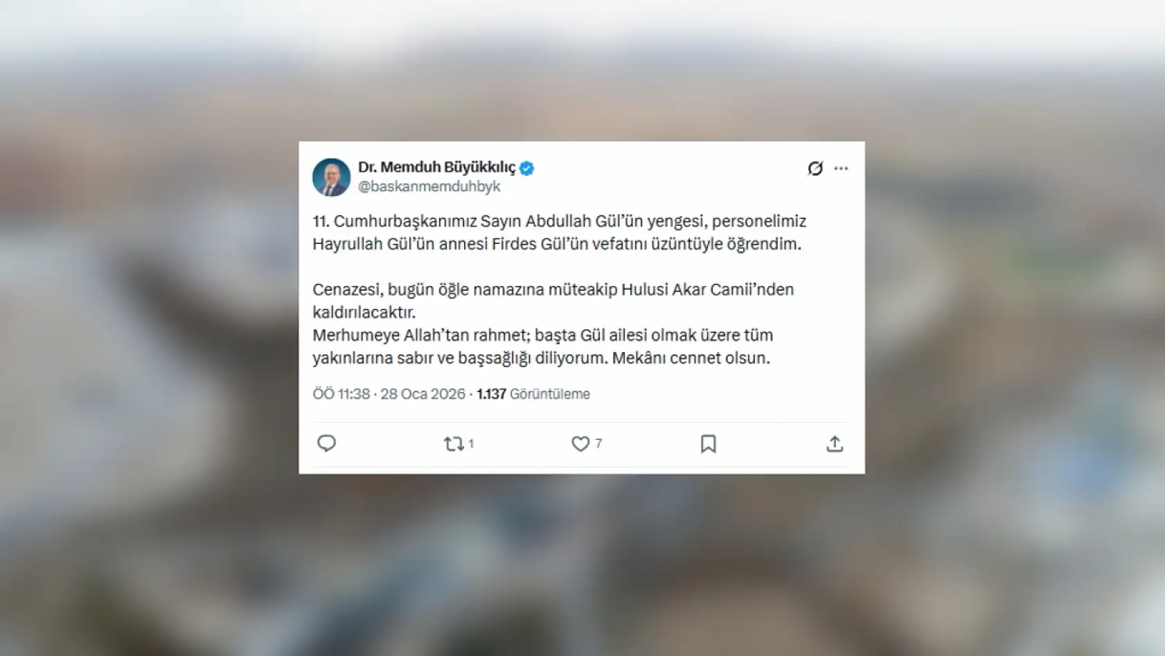 Kayseri'de bugün neler paylaşıldı? Sosyal medyada öne çıkan gelişmeler (28 Ocak 2026)