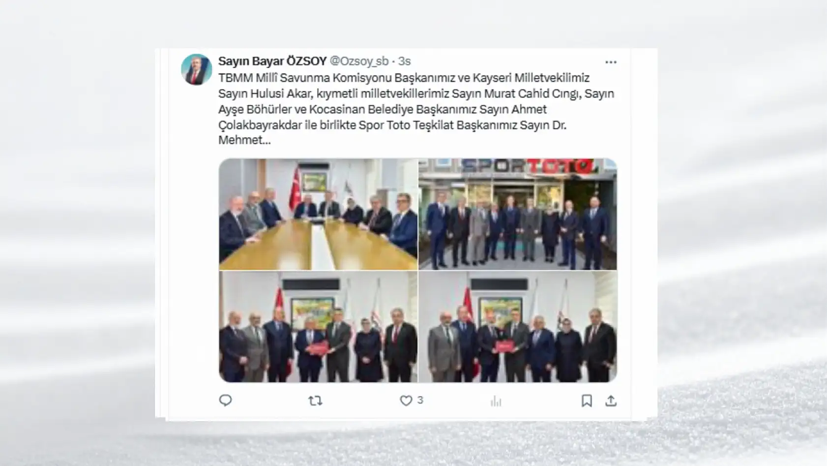 Kayseri'de bugün neler paylaşıldı? Sosyal medyada öne çıkan gelişmeler (4 Şubat 2026)