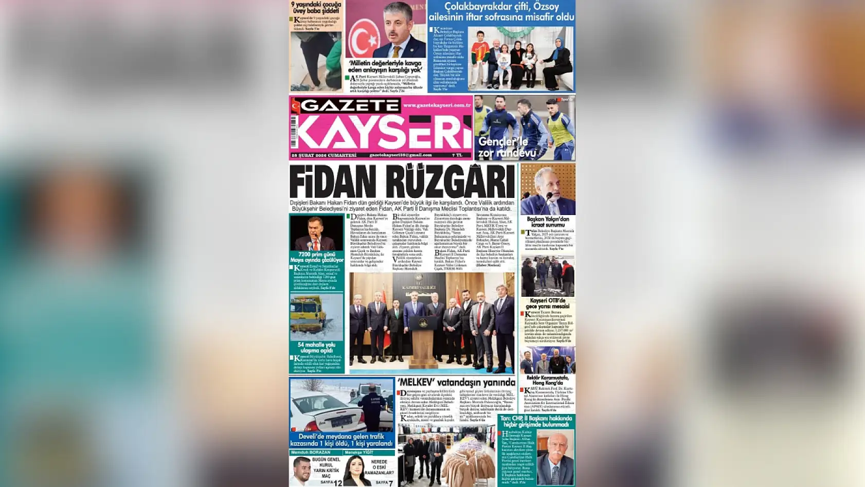 Kayseri yerel gazeteleri 28 Şubat Cumartesi sabahına hangi manşetlerle çıktı?