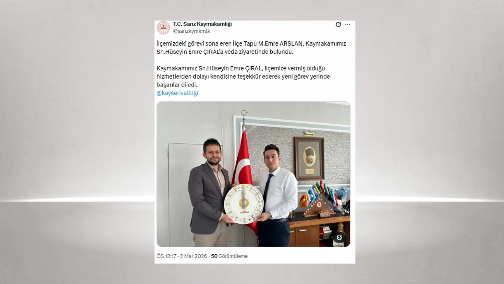 Kayseri'de bugün sosyal medyada hangi paylaşımlar öne çıktı? (2 Mart 2026)