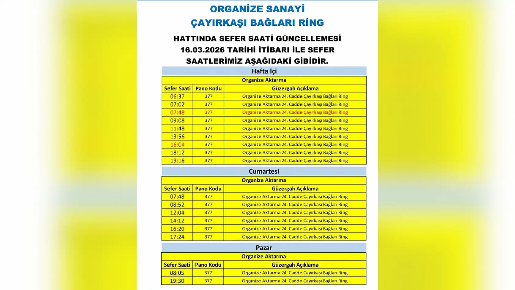 Kayseri'de 14 Mart Cumartesi itibariyle geçerli yeni düzenleme: Hangi otobüslerin güzergahı değişti?