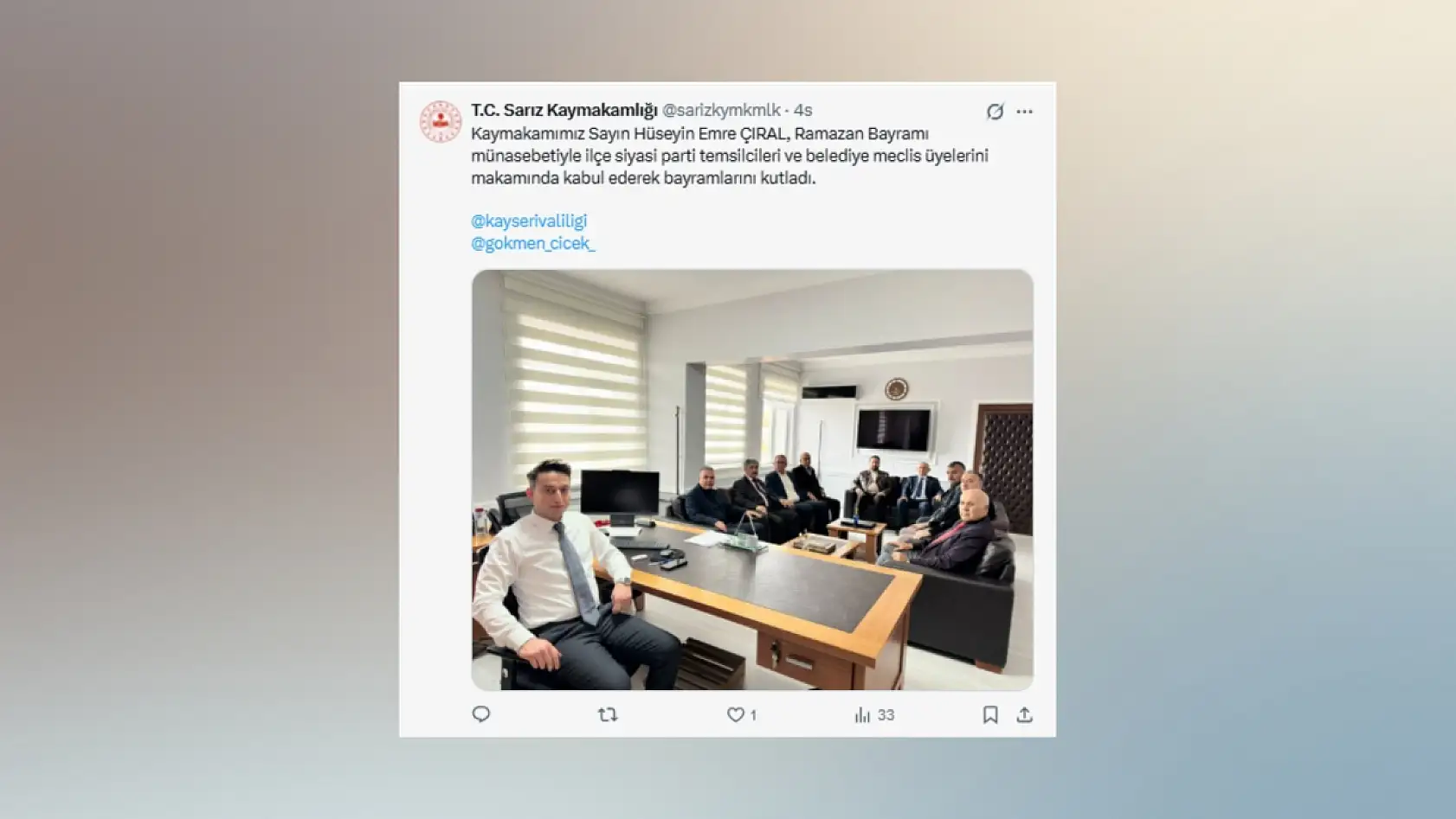 Kayseri'de bugün neler paylaşıldı? Sosyal medyada öne çıkan gelişmeler (23 Mart 2026)