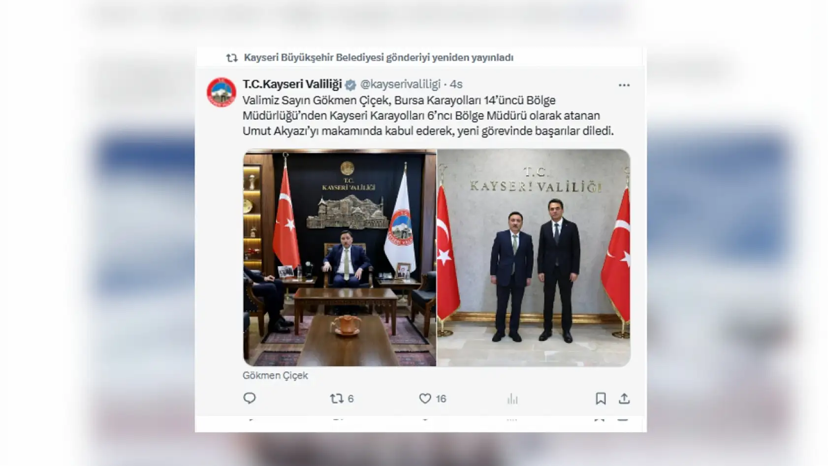 Kayseri'de bugün neler paylaşıldı? Sosyal medyada öne çıkan gelişmeler (1 Nisan 2026)