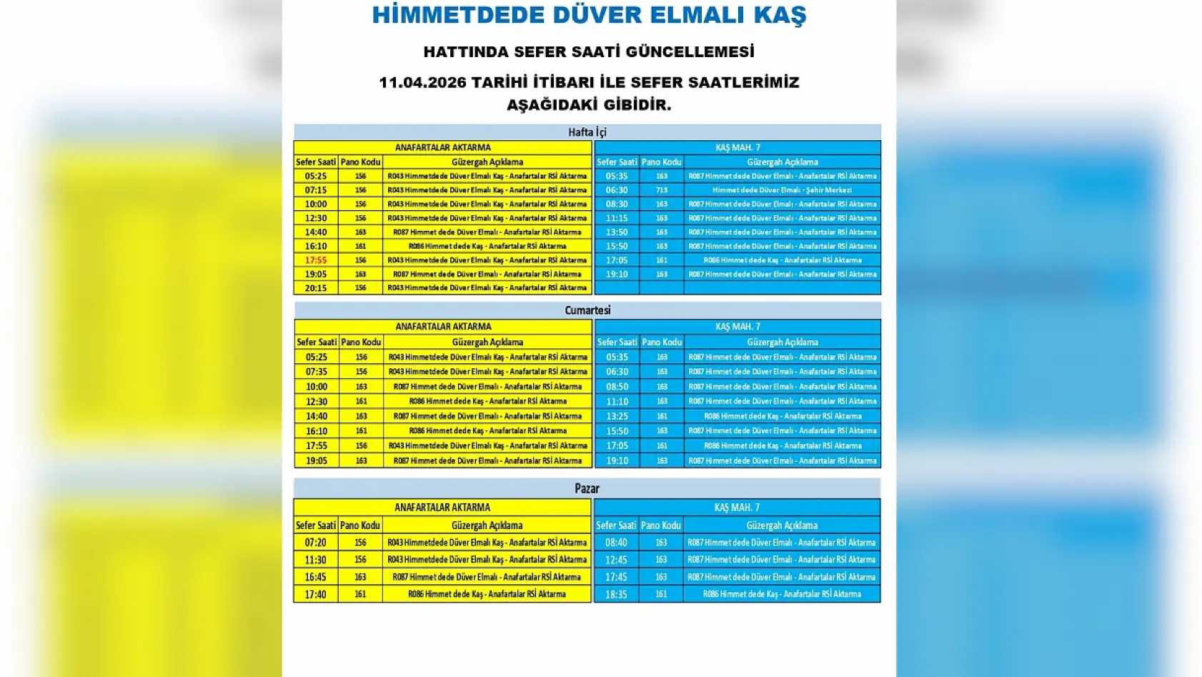Kayseri'de 11 Nisan Cumartesi itibariyle geçerli yeni düzenleme: Hangi otobüslerin güzergahı değişti?