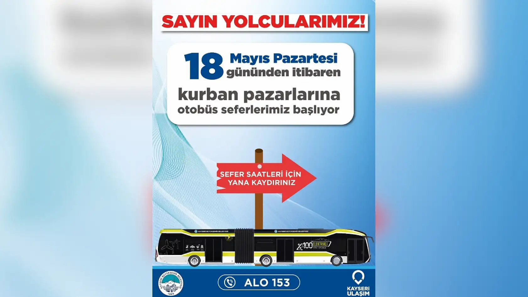 Kayseri'de saatler belli oldu: İşte hayvan pazarlarına giden otobüs hatları...