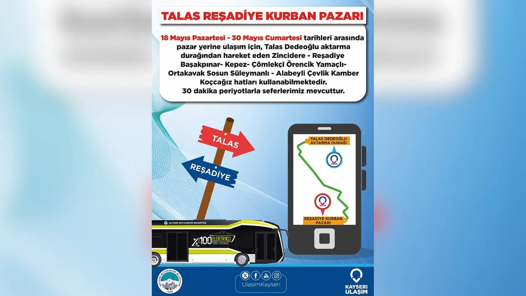 Kayseri'de saatler belli oldu: İşte hayvan pazarlarına giden otobüs hatları...