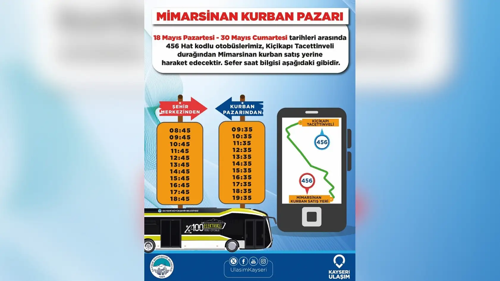 Kayseri'de saatler belli oldu: İşte hayvan pazarlarına giden otobüs hatları...