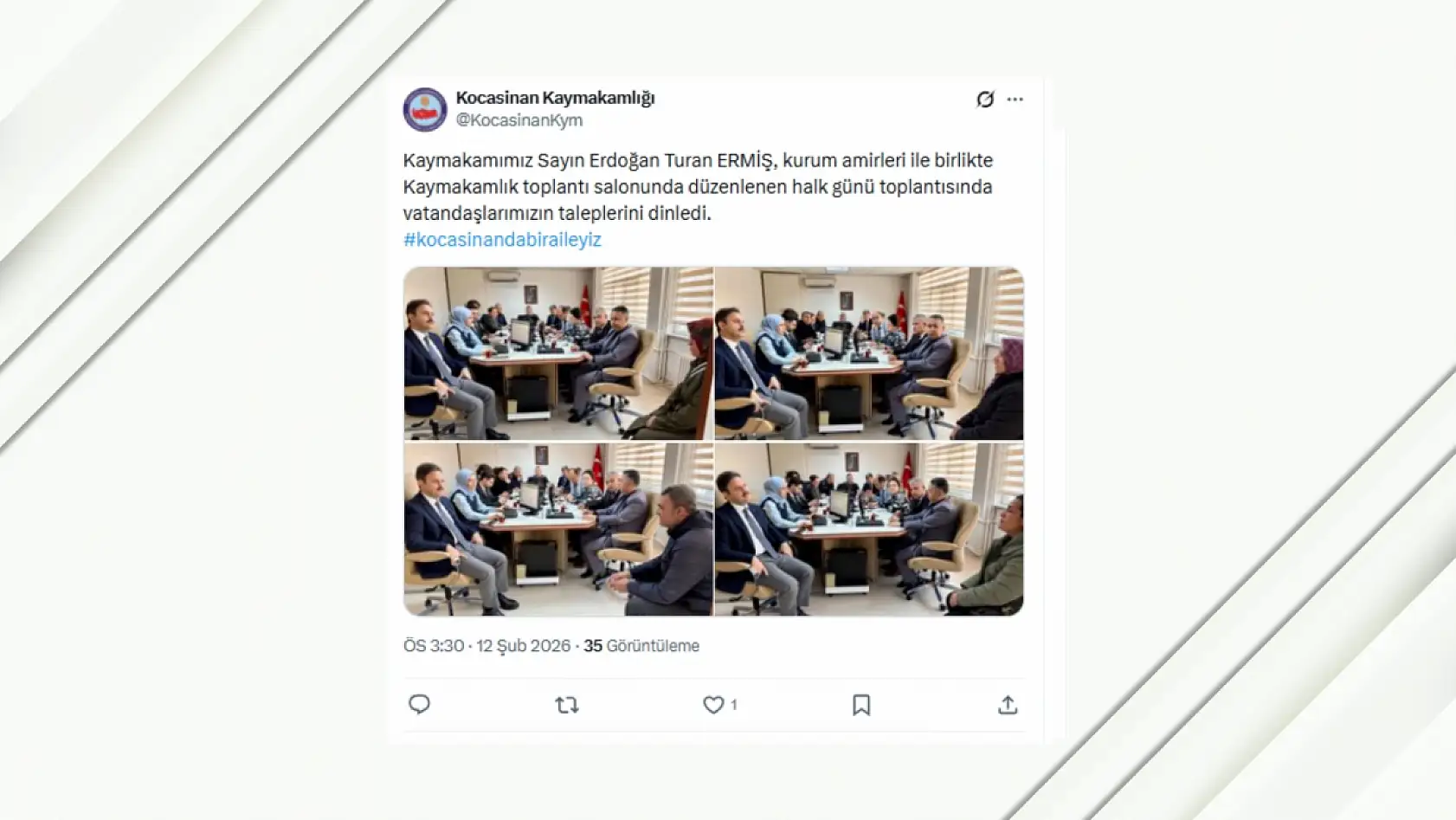 Kayseri'de bugün neler paylaşıldı? Sosyal medyada öne çıkan gelişmeler (12 Şubat 2026)