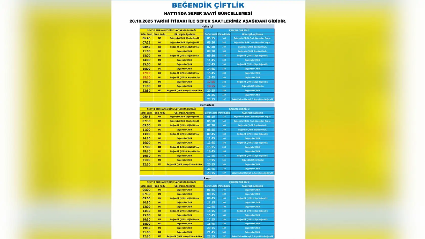 Kayseri'de 12 toplu taşıma güzergahında kritik değişiklik: Sefer saatleri güncellendi!