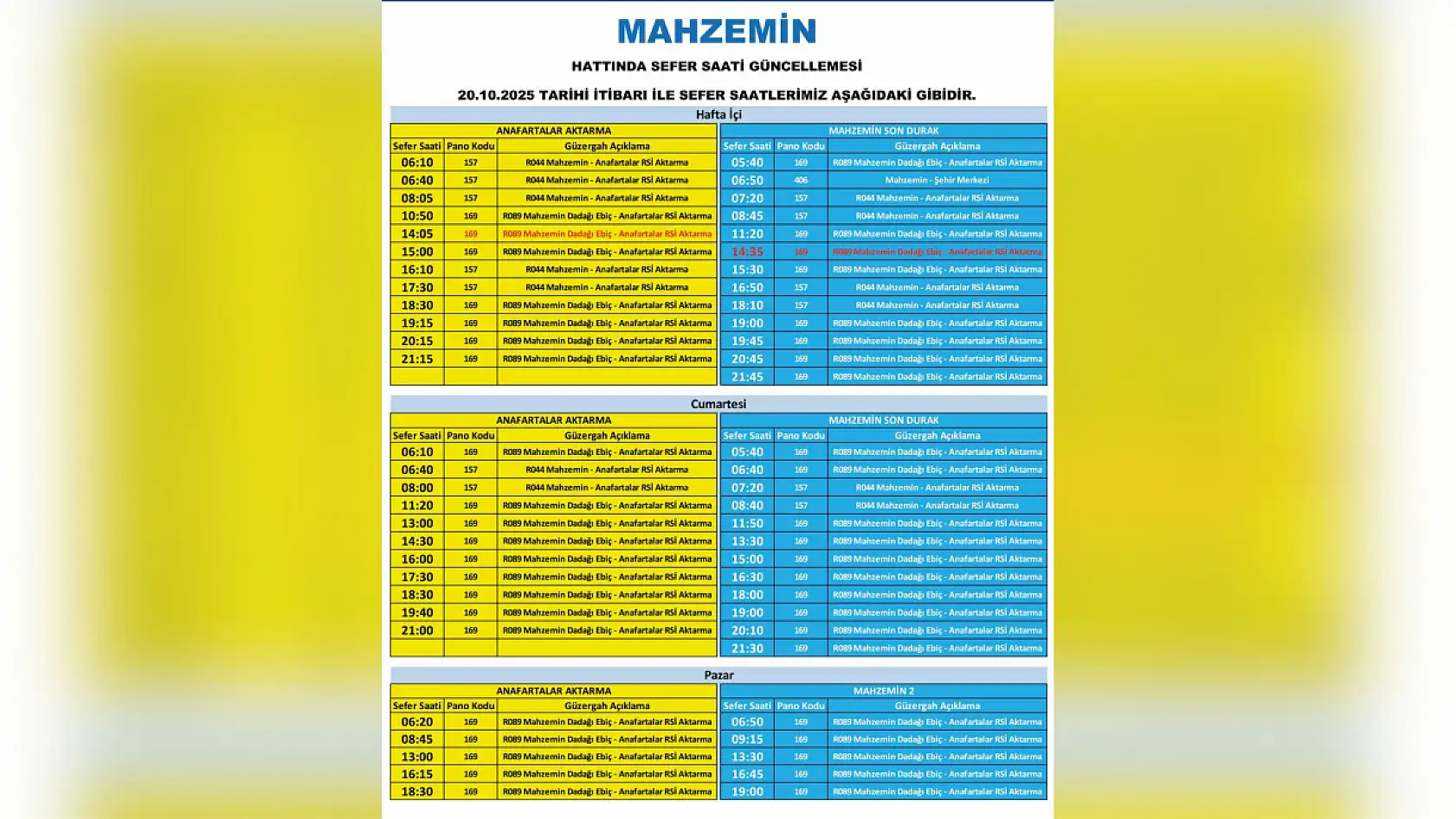 Kayseri'de 12 toplu taşıma güzergahında kritik değişiklik: Sefer saatleri güncellendi!