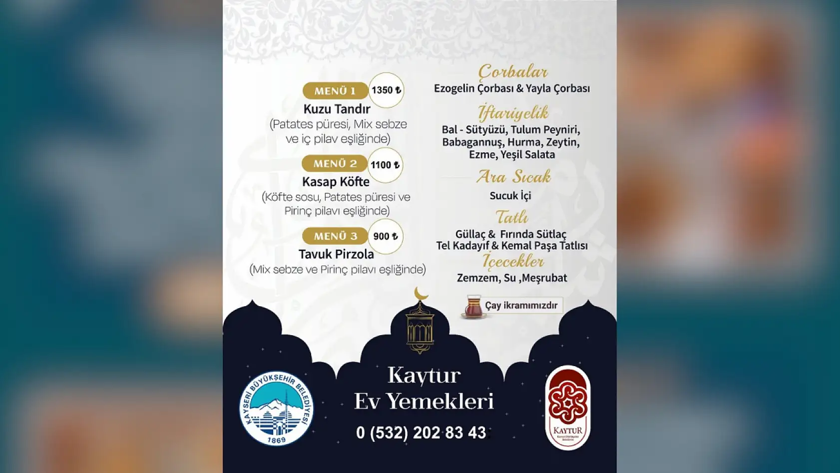 Kayseri'de belediye tesislerinin iftar menüsü fiyatları belli oldu: En pahalısı kaç lira?