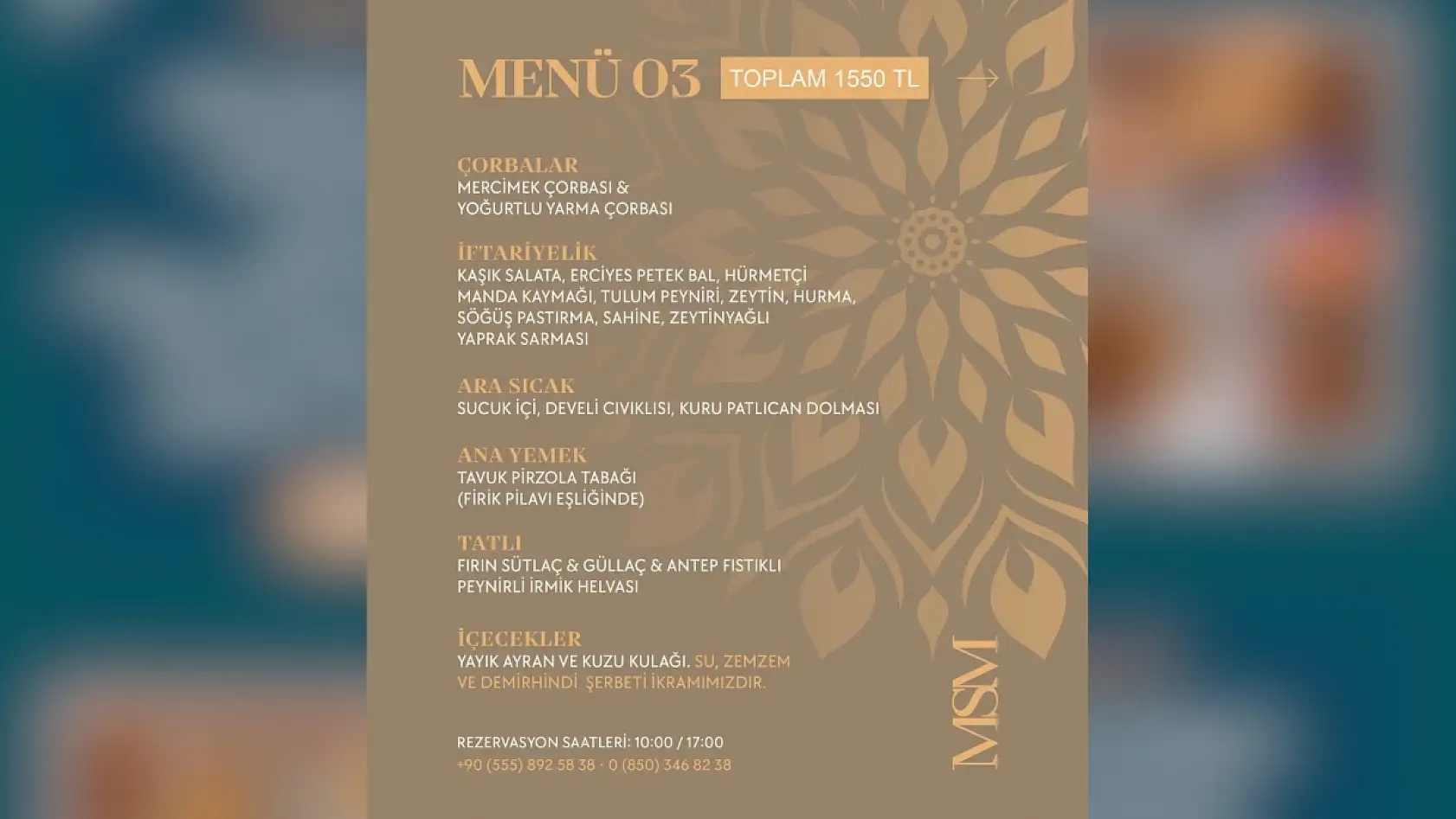 Kayseri'de belediye tesislerinin iftar menüsü fiyatları belli oldu: En pahalısı kaç lira?