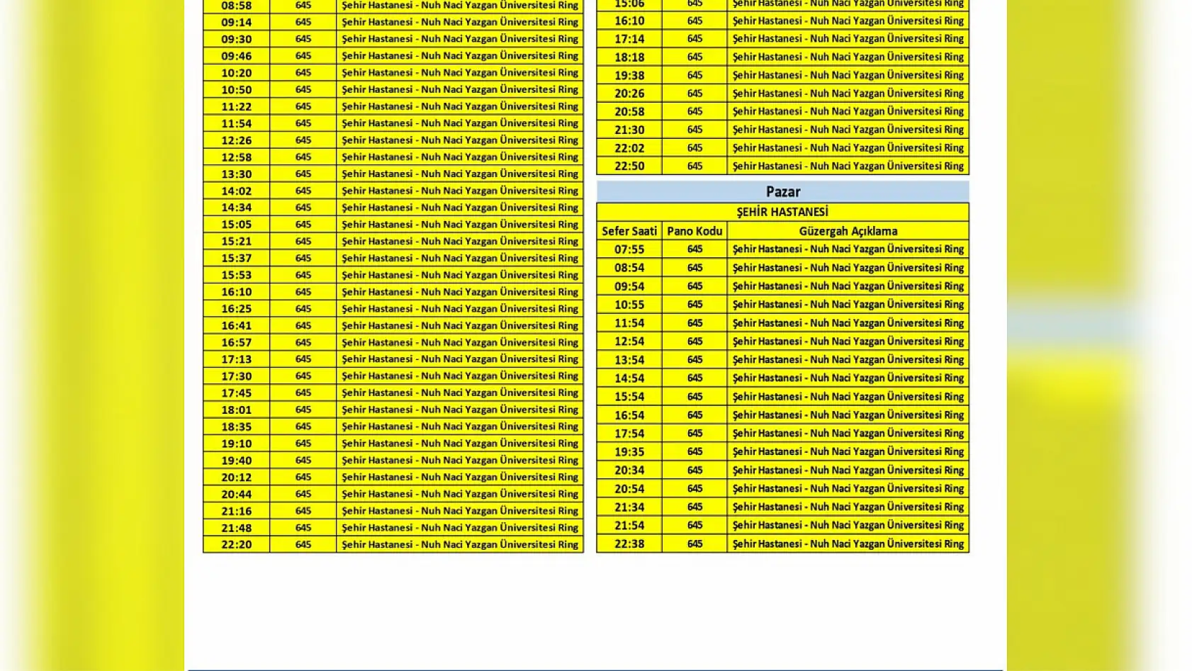 Kayseri'de toplu ulaşım düzenlemesi gerçekleştirildi: Şehir Hastanesi, Başakpınar, Kuruköprü ve Kepez...