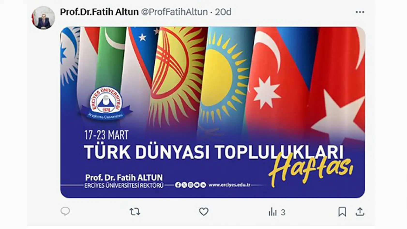 Kayseri'de sosyal medyada öne çıkanlar (17 Mart)