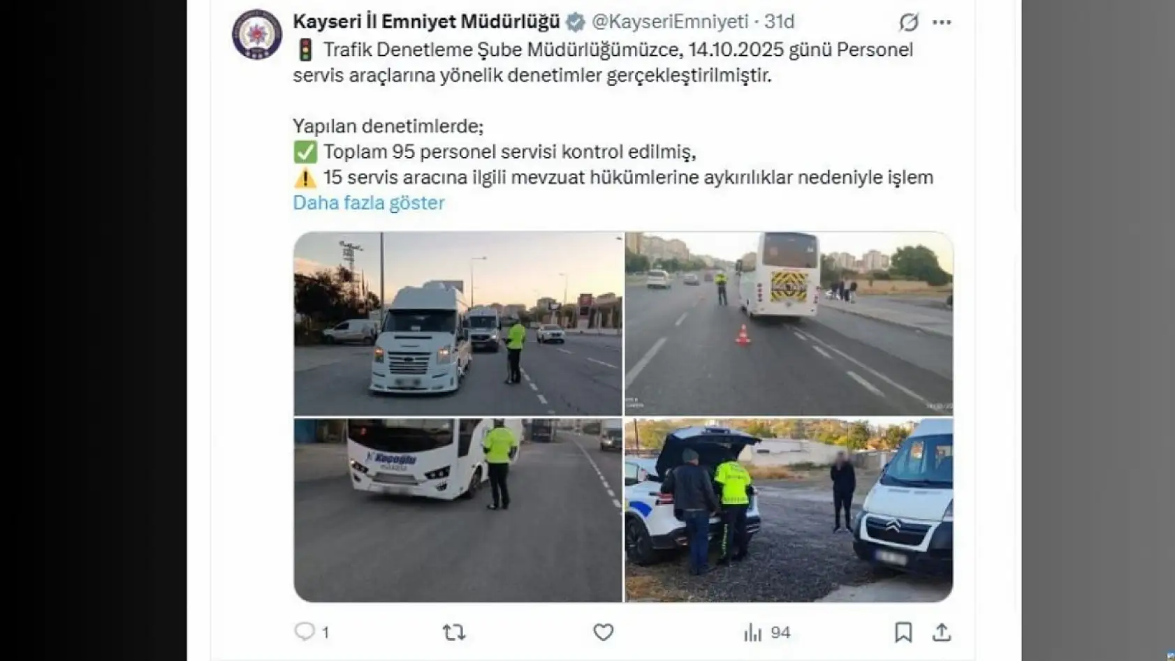 Kayseri sosyal medyasında bugün neler paylaşıldı? (14 Ekim)