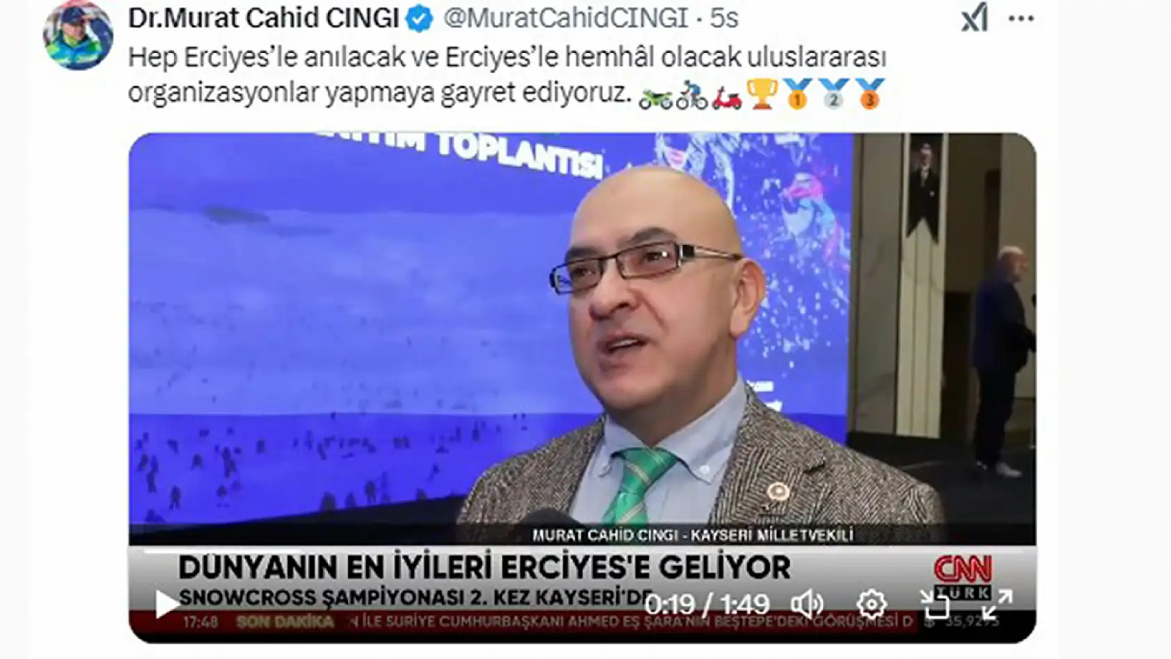 Kayseri'de 5 Şubat Çarşamba günü sosyal medyada öne çıkanlar...