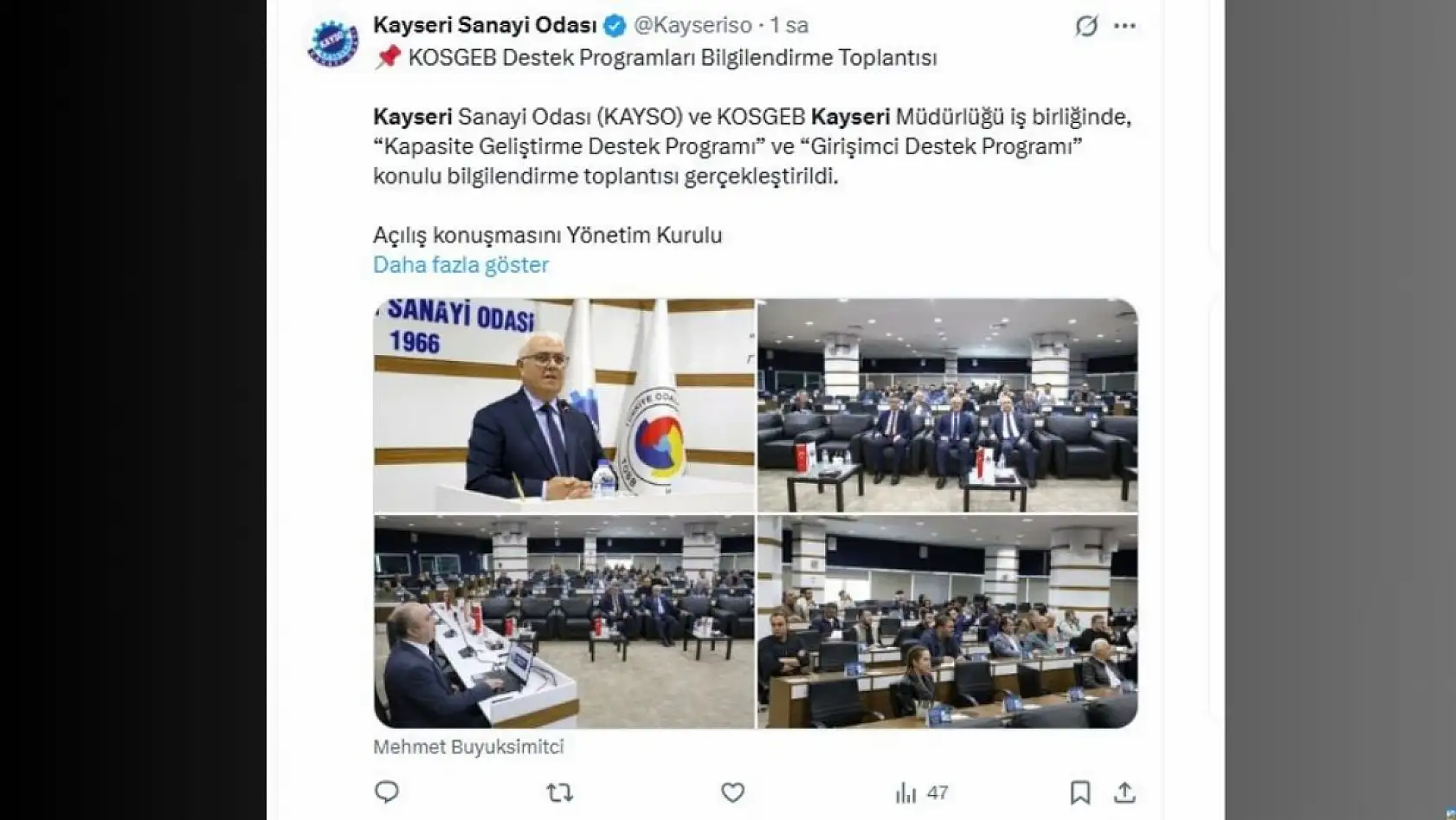 Kayseri sosyal medyasında bugün neler paylaşıldı? (14 Ekim)