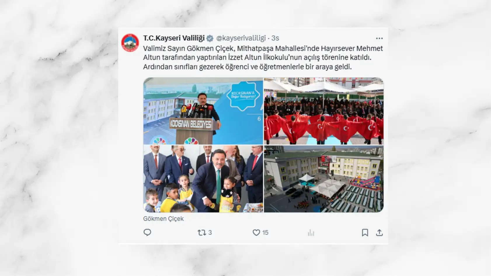 Kayseri'de bugün sosyal medya platformlarında neler paylaşıldı? Öne çıkanlar (6 Kasım Çarşamba)
