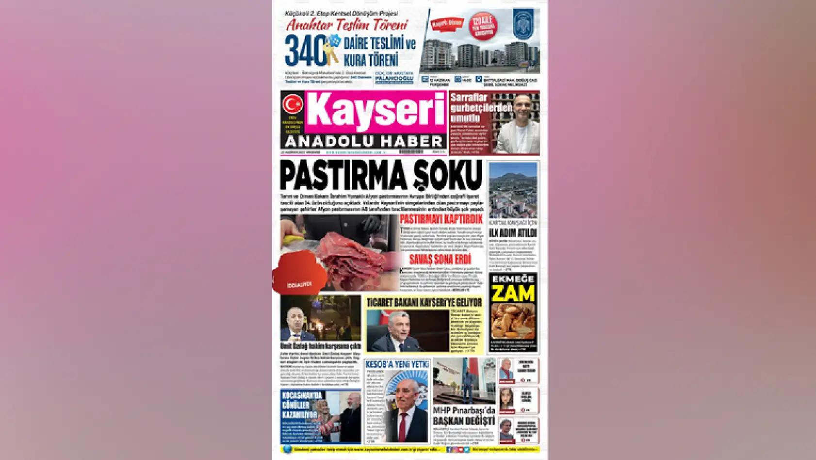 Kayseri yerel gazeteleri şehrin gündemini belirledi – İşte 12 Haziran öne çıkan manşetler!