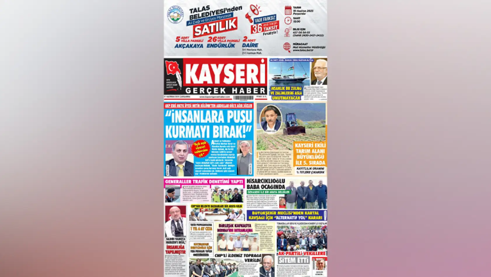 Kayseri gazeteleri bugün hangi haberi gündem belirledi – İşte öne çıkan manşetler!