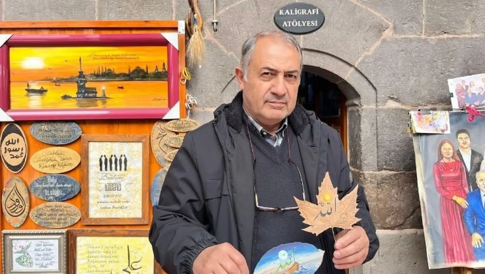 Kayseri'de yapraklara yazılan sanat
