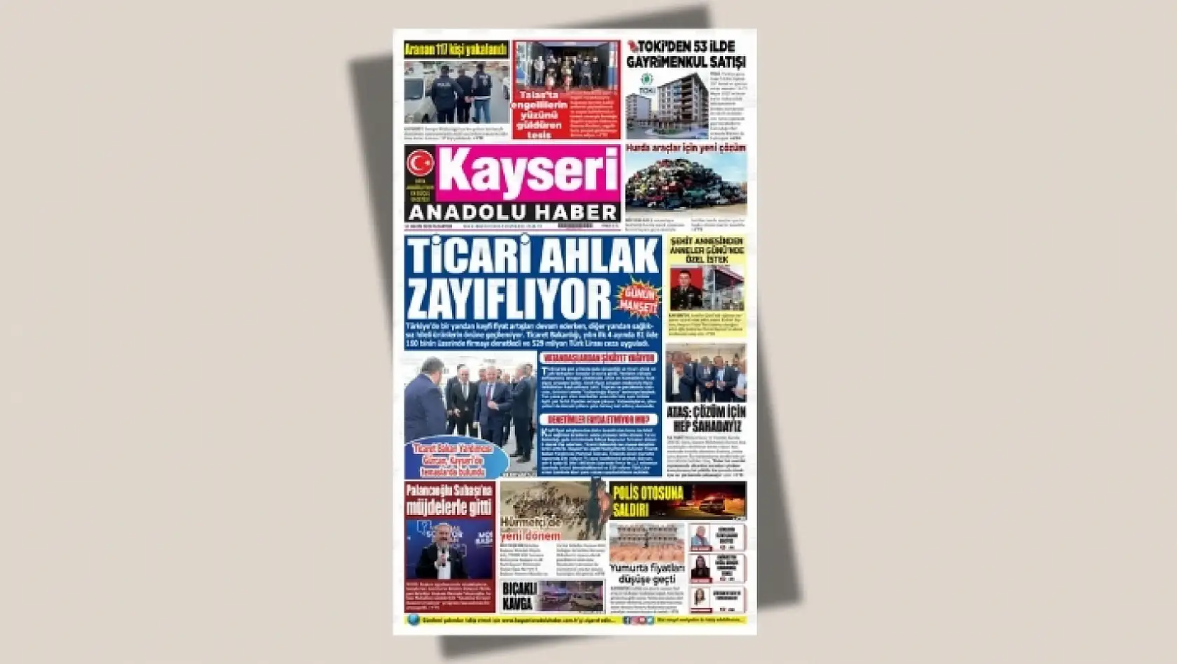 Kayseri yerel basını 12 Mayıs Pazartesi günü hangi manşetlerle okuyucularının karşısına çıktı?