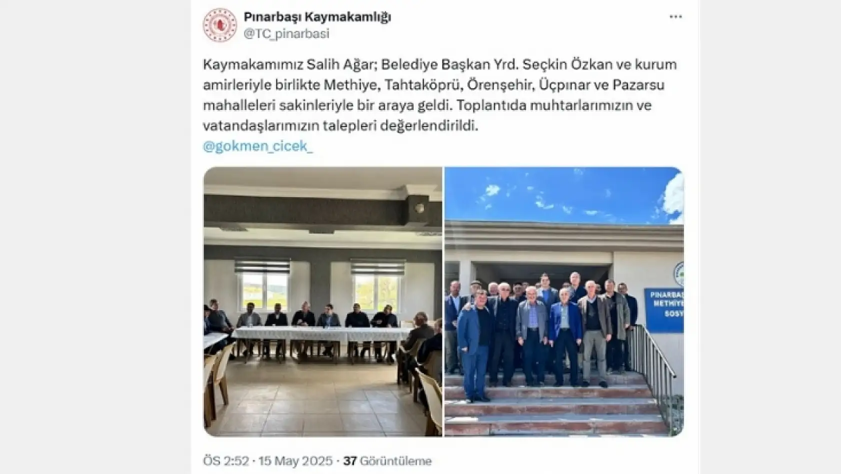 Kayseri'de sosyal medyada bugün neler konuşuldu? (15 Mayıs)
