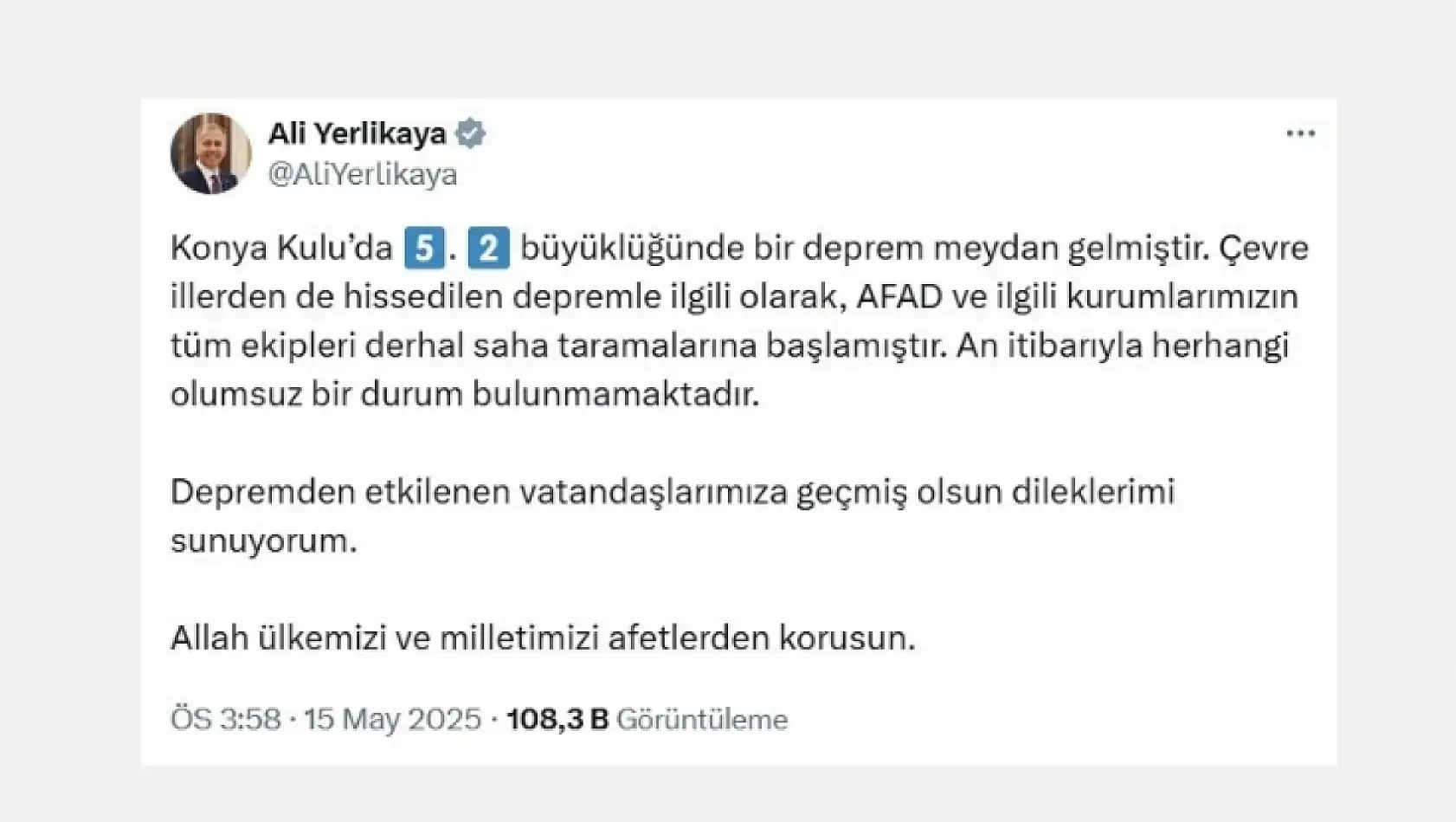 Kayseri'de sosyal medyada bugün neler konuşuldu? (15 Mayıs)
