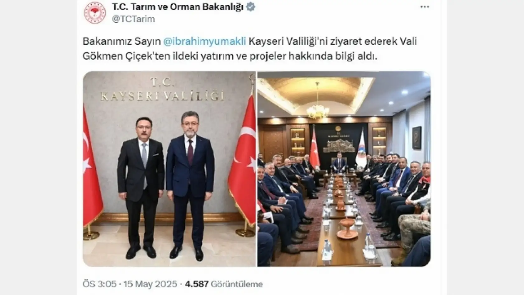 Kayseri'de sosyal medyada bugün neler konuşuldu? (15 Mayıs)